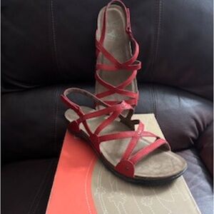 Earth Origins Red Strappy Sandals